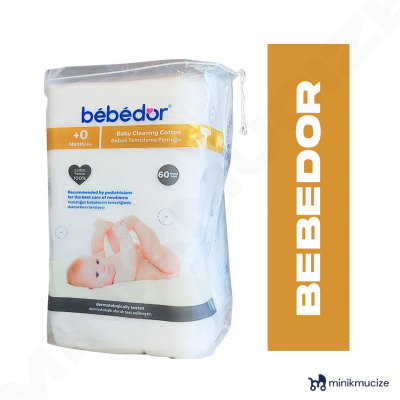 BEBEDOR BEBEK TEMİZLEME PAMUĞU 60 LI - 2