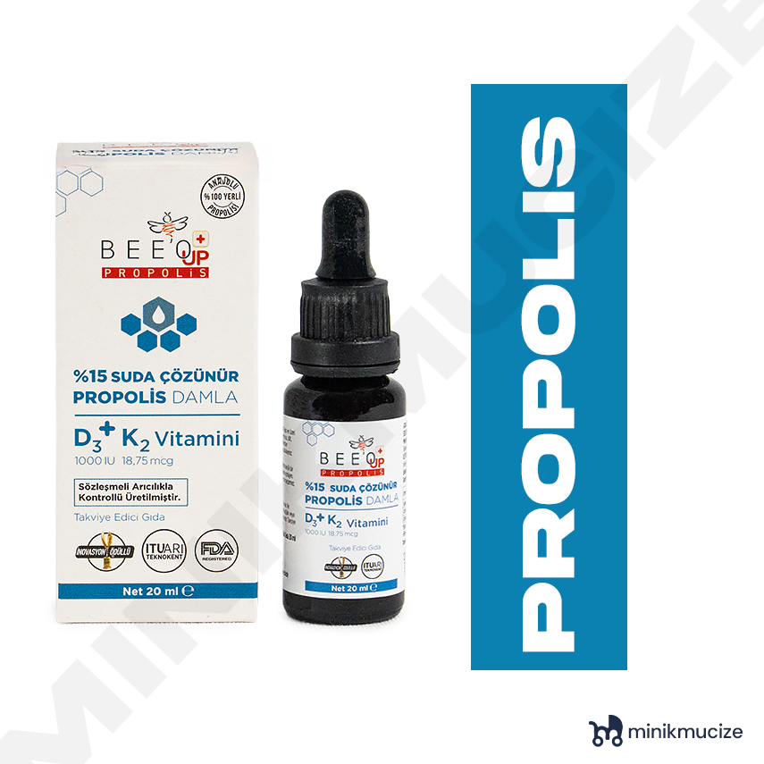 Bee`o Up Bee O Up Propolis %15 D3 K2 Suda Çözünür Damla 20 ml - 2