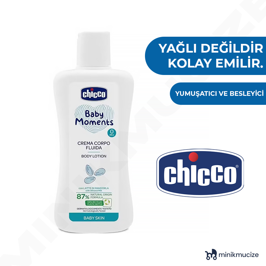 Chicco Baby Moments Doğal Vücut Losyonu 200ml - 2