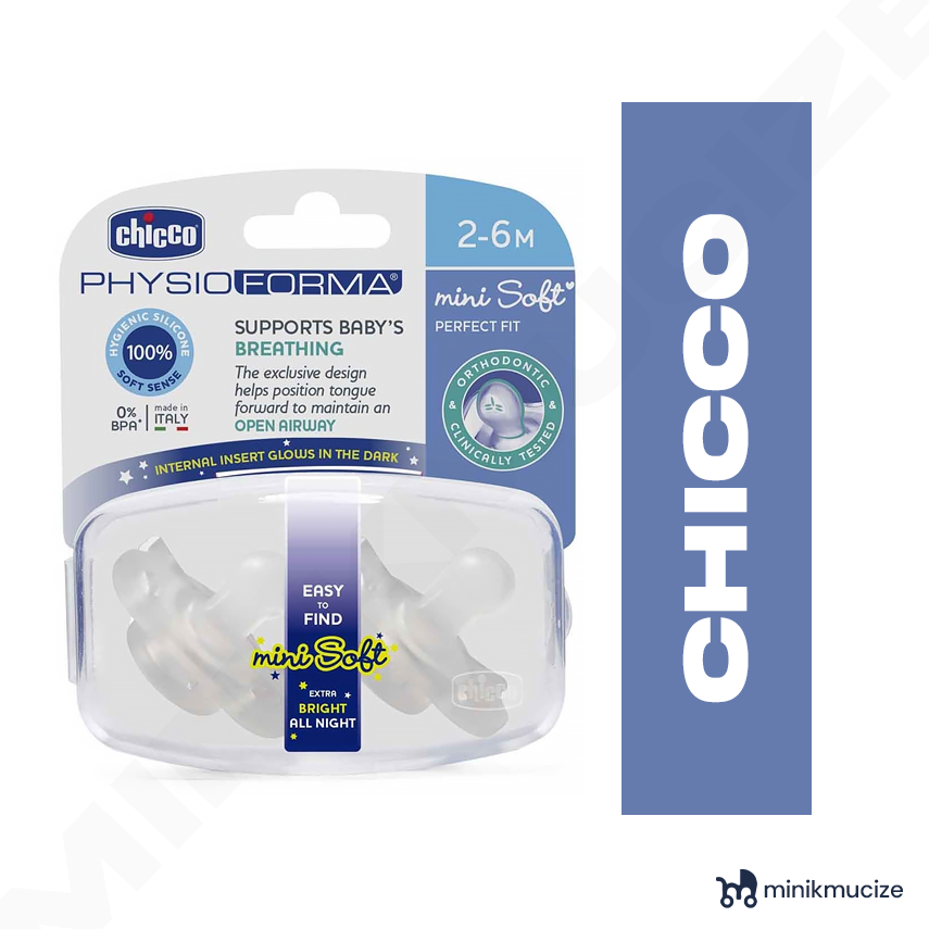 Chicco Gece Parlayan Physioforma Mini Soft Emzik 2-6 Ay 2 Li - 1