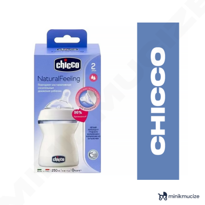 Chicco Natural Feeling Eğimli Biberon 2 Ay 250 ml 0370 - Chicco