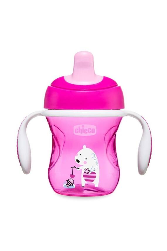 Yarı Yumuşak Uçlu Bardak 6 Ay+ Kız 200 Ml Pembe (YENİ) - 3