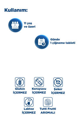 Dynavit Mag Focus 15 Çiğneme Tab - Magnezyum Malat & Sitrat, Fosfotidilserin, B6 & B12 Vitamini - Odaklanma - 8
