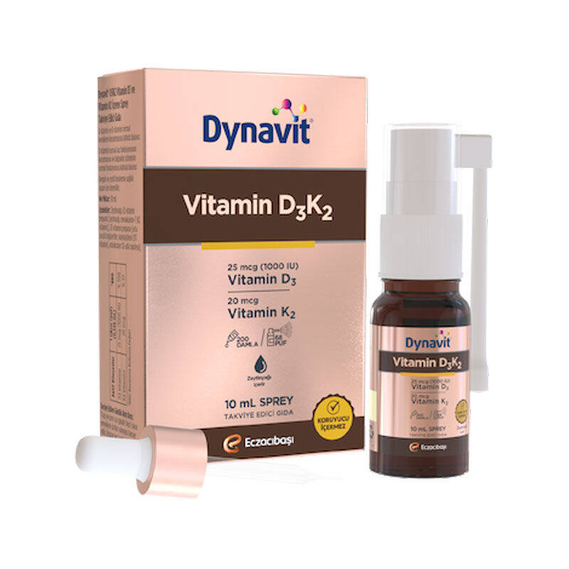 Dynavit Vitamin D3K2 Takviye Edici Gıda Sprey 10 ml - 1