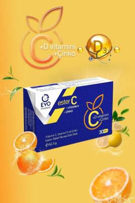 Evo Pharma Vitamin C + D + Çinko 30 Tablet - 6