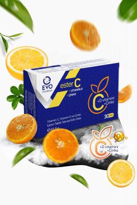 Evo Pharma Vitamin C + D + Çinko 30 Tablet - 7