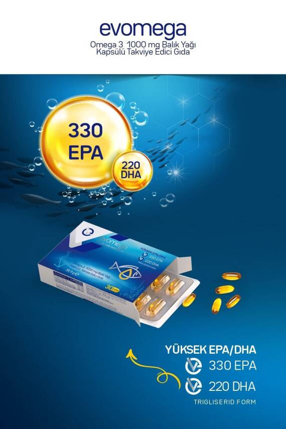 EVOPHARMA Evomega Balık Kapsülü Gıda Takviyesi 30 Kapsül - 2