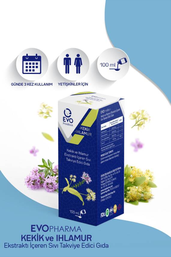 Evo Pharma Kekik ve Ihlamur Sıvı Takviye Edici Gıda 100 ml - 2