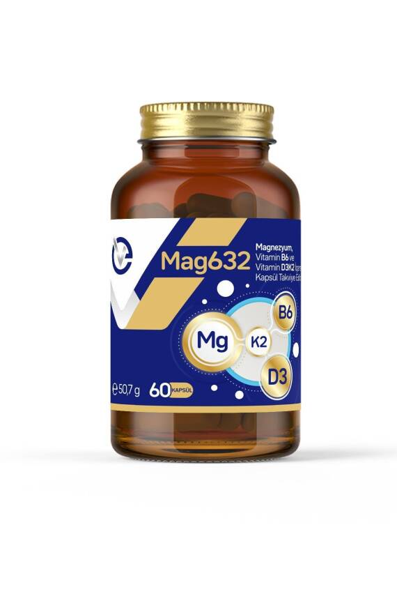 EVOPHARMA Magnezyum Mag632, Vitamin B6 Ve Vitamin D3k2 Içeren Kapsül Takviye Edici Gıda - 2