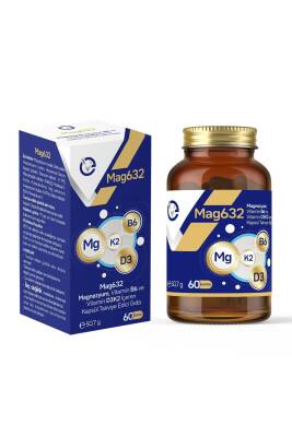 EVOPHARMA Magnezyum Mag632, Vitamin B6 Ve Vitamin D3k2 Içeren Kapsül Takviye Edici Gıda - 3