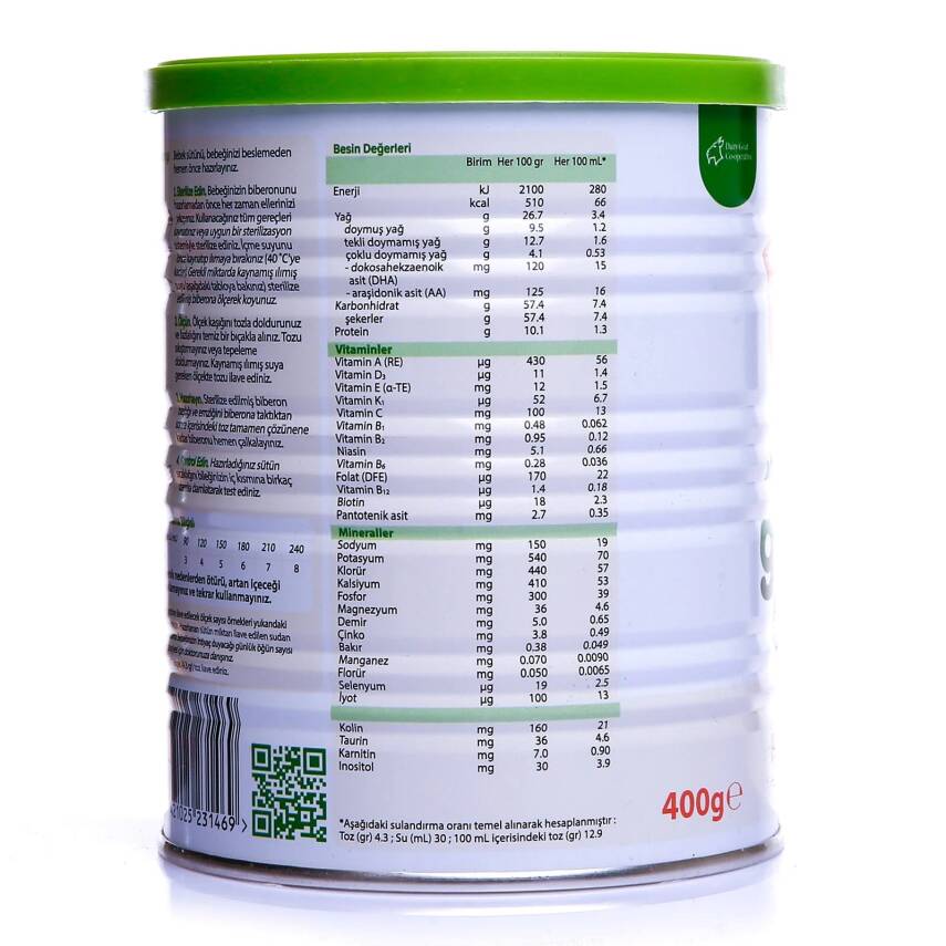 Golden Goat 1 Keçi Sütü Bazlı Bebek Sütü 400 gr - 4