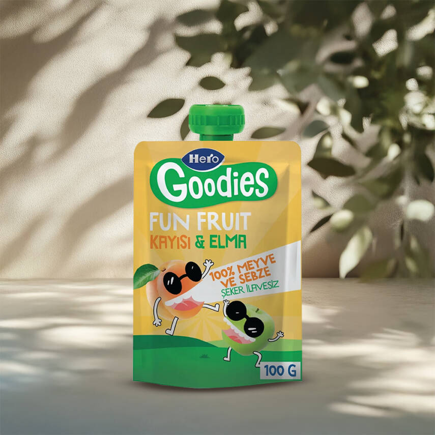 Hero Baby Goodies Kayısılı Ve Elmalı Meyve Püresi 100g - 1