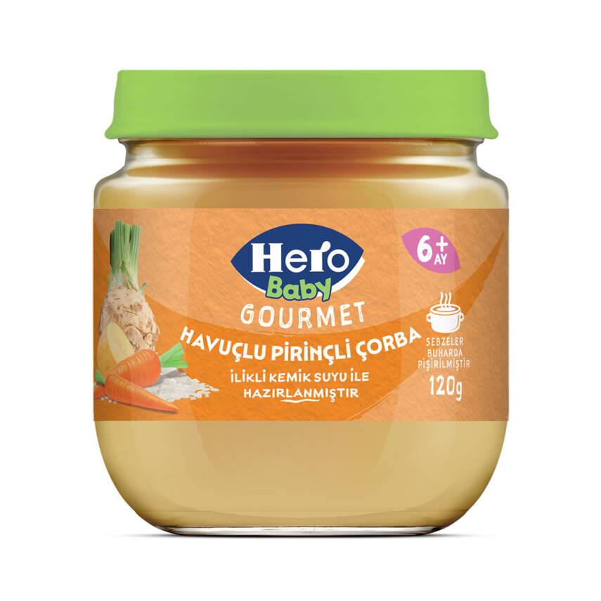 Hero Baby Gourmet Havuçlu Pirinçli Kavanoz Maması 120 Gr - 2
