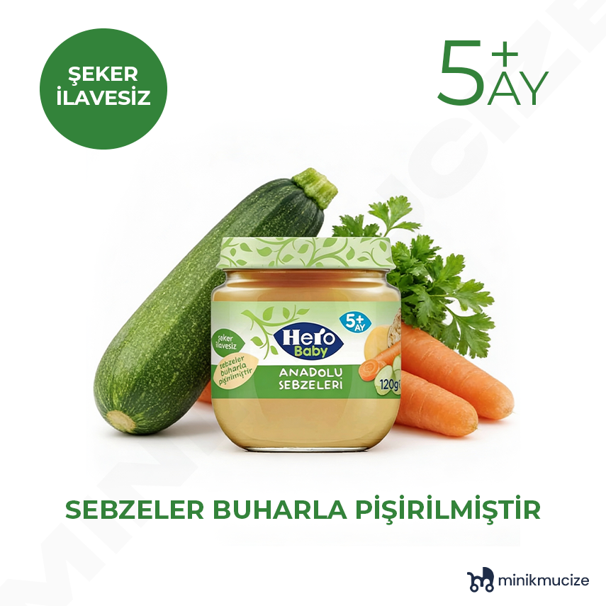 HERO BABY ANADOLU SEBZELİ KAVANOZ MAMASI - 1