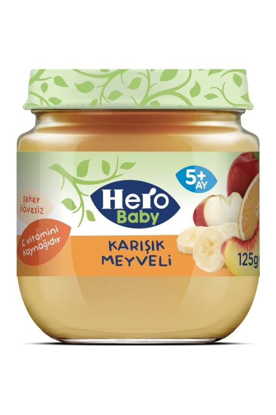 Hero Baby Karışık Meyveli 5+ Ay Kavanoz Maması 125 G - 3
