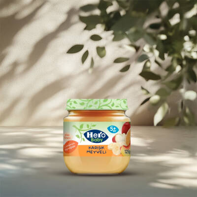 Hero Baby Karışık Meyveli 5+ Ay Kavanoz Maması 125 G - HERO BABY