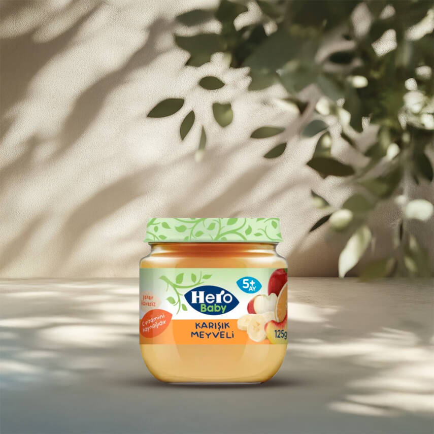 Hero Baby Karışık Meyveli 5+ Ay Kavanoz Maması 125 G - 1