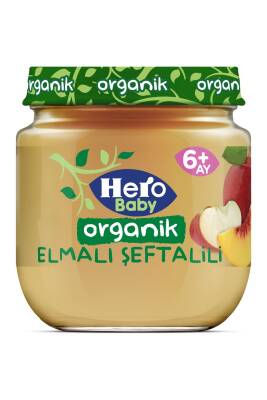 Hero Baby Organik Elma Şeftali Kavanoz Maması 120 gr - 8