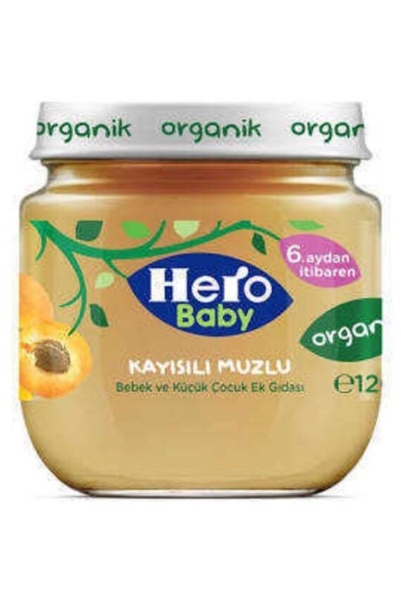 Hero Baby Organik Kayısı Muz Kavanoz Maması 120gr - 2
