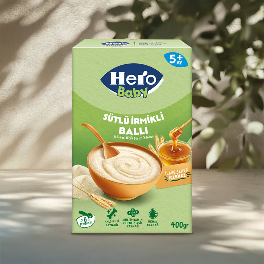 Hero Baby Sütlü Irmikli Ballı 400 gr - 1