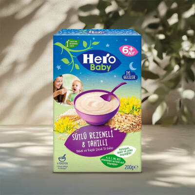 Hero Baby Sütlü Rezeneli 8 Tahıllı Kaşık Maması 200 Gr - HERO BABY