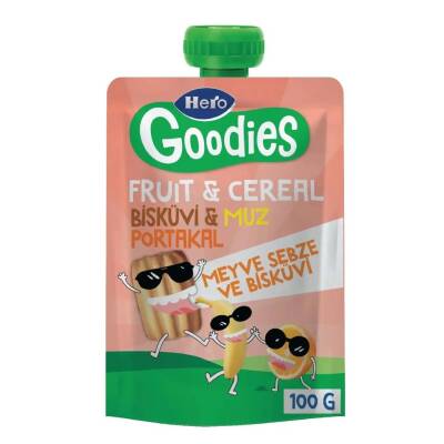 HERO GOODİES BİSKÜVİ-MUZ-PORTAKAL POUCH - 