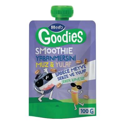 Hero Goodies Yaban Mersini - Muz - Yulaf Pouch - Hero Baby