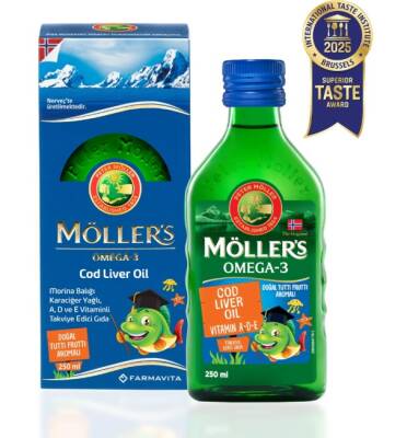 Möller's Omega-3 Cold Liver Oil Tutti Frutti Balık Yağı - Möller's