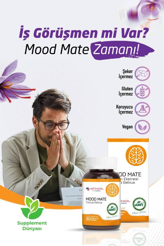 Mood Mate Safran 30 Çiğneme Tablet - 7
