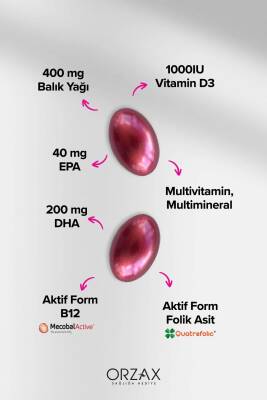 Ocean Mummy Multivitamin Multimineral D3 Vitamin 1000 IU 30 Kapsül Takviye Edici Gıda - 2