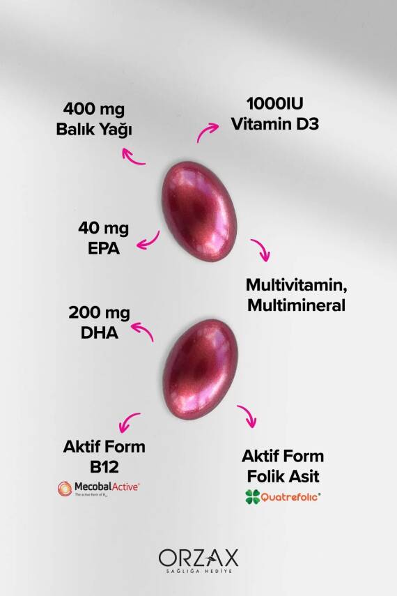 Ocean Mummy Multivitamin Multimineral D3 Vitamin 1000 IU 30 Kapsül Takviye Edici Gıda - 2