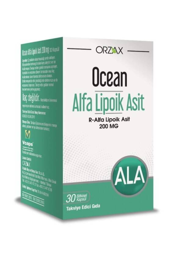 Ocean Orzax Alfa Lipoik Asit 200 Mg 30 Kapsül - 1