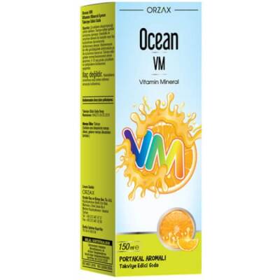 Ocean Vitamin Mineral Portakal Aromalı Şurup 150 ml - Orzax