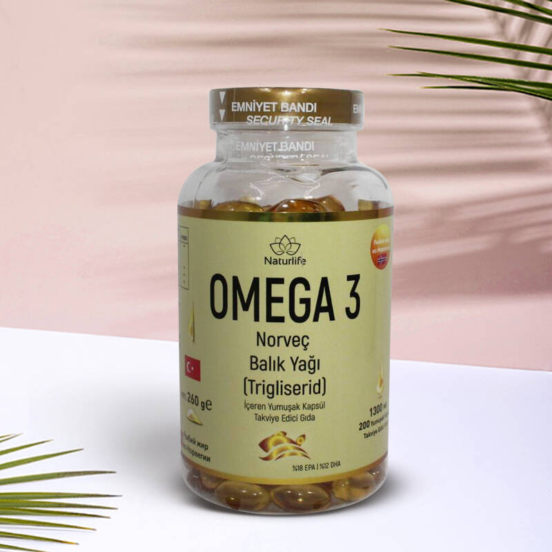 Omega-3 Norveç Yağı 1300 Mg 200 Yumuşak Kapsül - 1