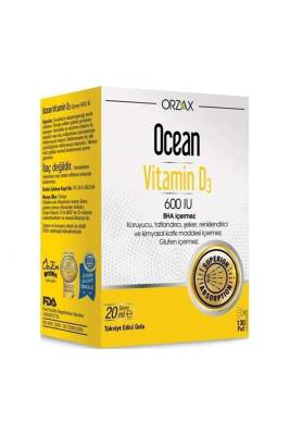 Orzax Ocean Vitamin D3 600 IU Sprey 20ml - Orzax