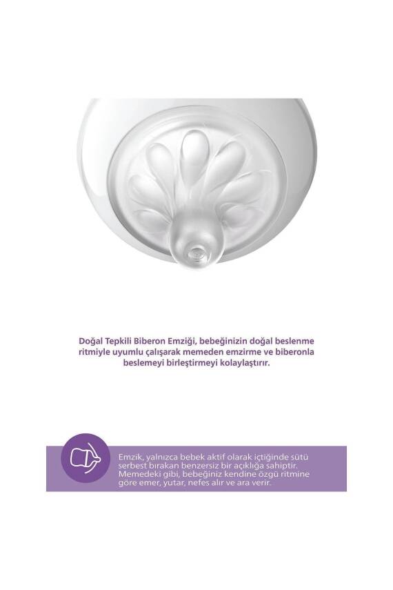 Philips Avent Doğal Tepkili Pp Mavi Biberon 260ml 1 Ay Scy903/21 - 3