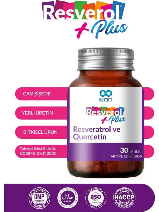 Armin Resverol Plus Resveratrol Ve Quercetin 30 Tablet - 1