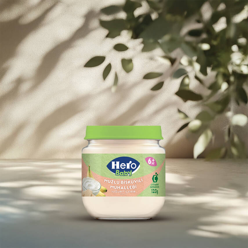 Hero Baby Muzlu Bisküvili Muhallebi 120gr - 1