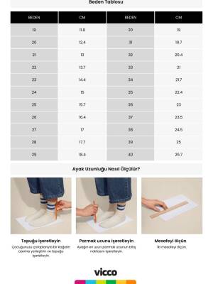 Vicco Oyo Işıklı Unisex Çocuk Siyah/Beyaz Sneaker 313.P19K.100 - 9