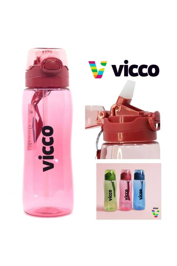 Vicco Su Matarası Kilitli Kapak Tritan Matara Suluk 750 ml Kırmızı - 4