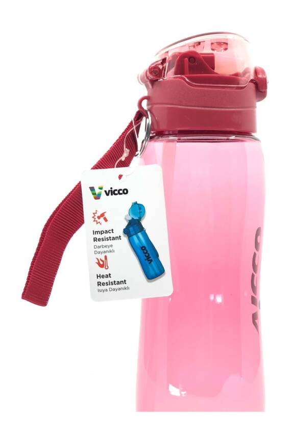 Vicco Su Matarası Kilitli Kapak Tritan Matara Suluk 750 ml Kırmızı - 5