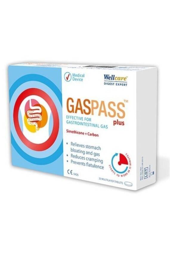 Wellcare Gasspass Plus 20 Tablet - 1