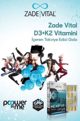 Zade Vital D3+K2 (MK7) Vitamini 30 Yumuşak Kapsül - Blister - 3