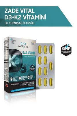 Zade Vital D3+K2 (MK7) Vitamini 30 Yumuşak Kapsül - Blister - 4