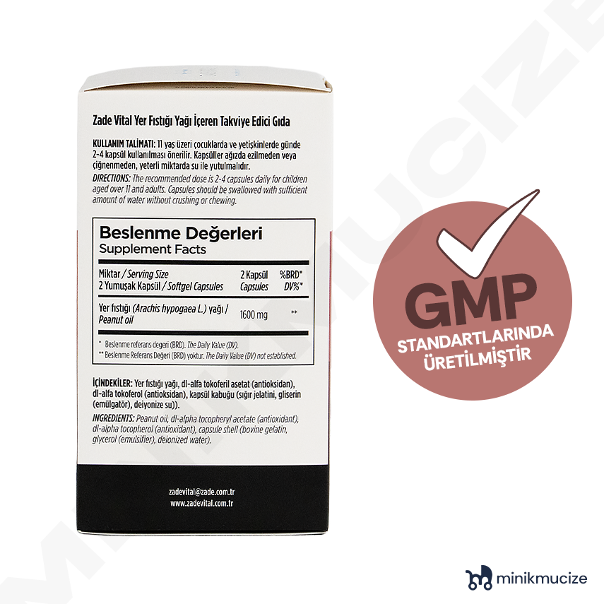 Zade Vital Yer Fıstığı Yağı 60 Yumuşak Kapsül - 3