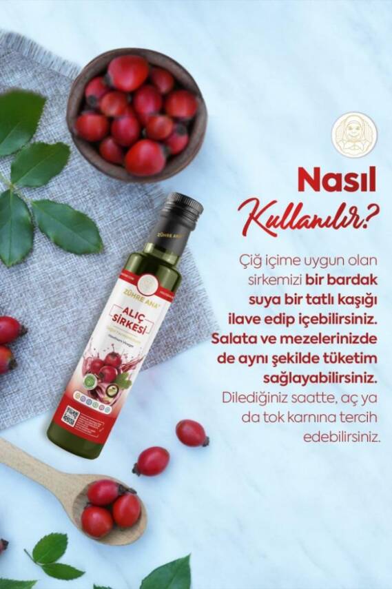 Zühre Ana Alıç Sirkesi Doğal Fermantasyon 500 ml - 4