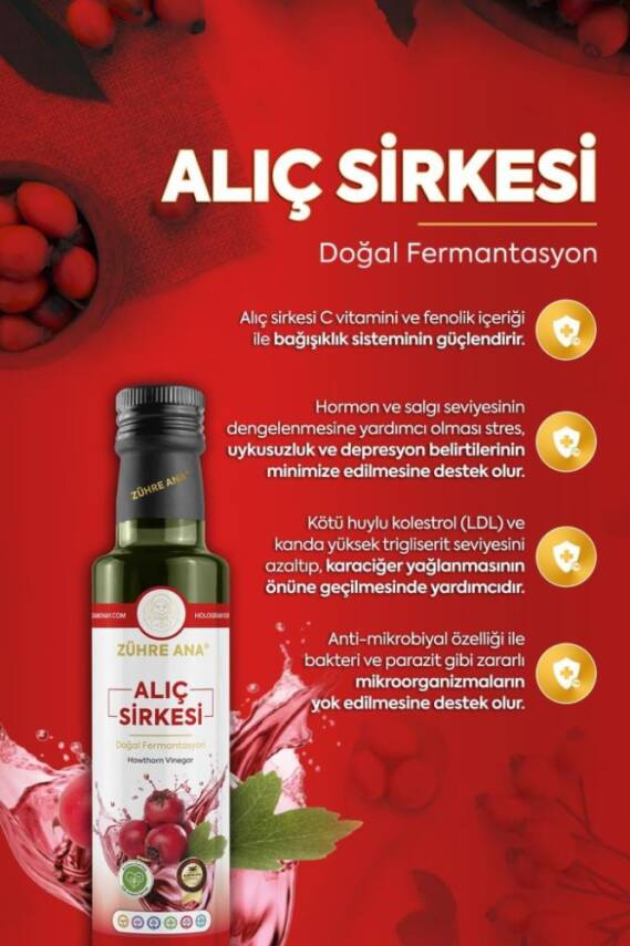 Zühre Ana Alıç Sirkesi Doğal Fermantasyon 500 ml - 5