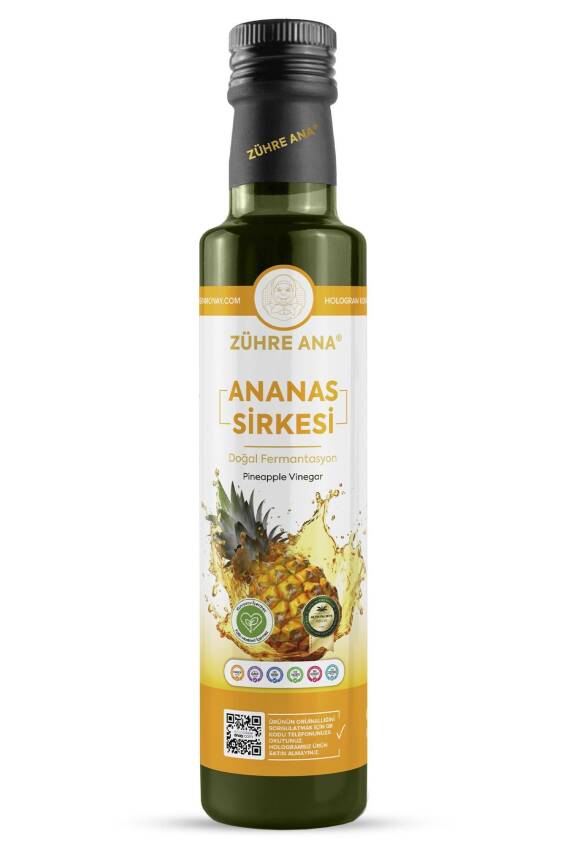 Zühre Ana Ananas Sirkesi Doğal Fermantasyon Bromelain Kaynağı 500 Ml - 2