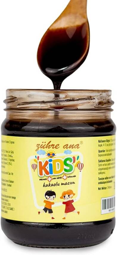 Zühre Ana Kids Pekmez Arı Sütü Vitamin Kakaolu Macun 240 gr - 2