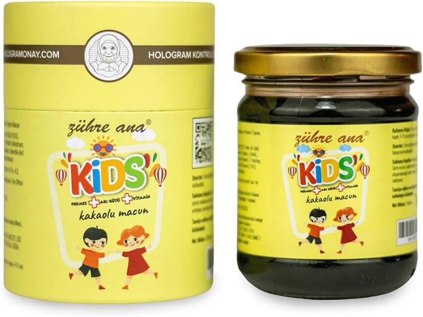 Zühre Ana Kids Pekmez Arı Sütü Vitamin Kakaolu Macun 240 gr - 4